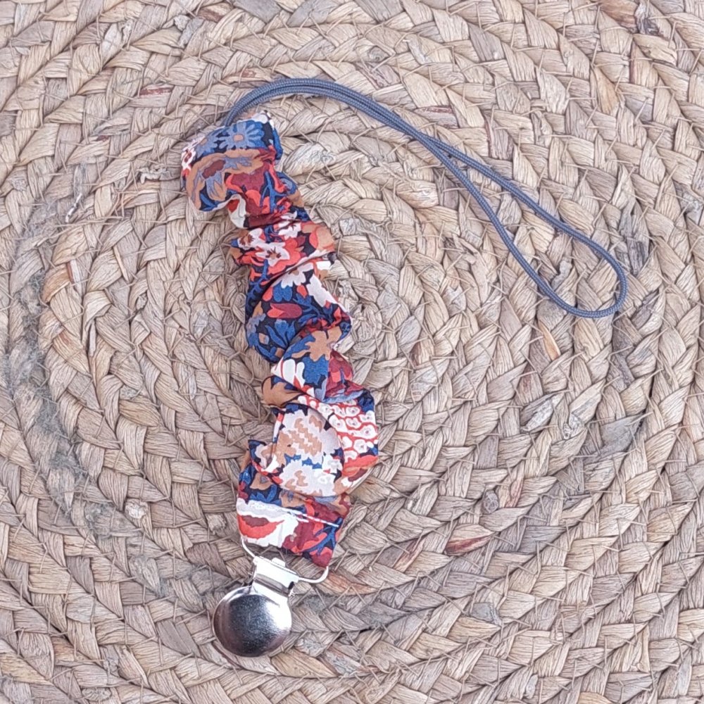 Clip vetement pour vélo en tissu motif floral Thorpe automne--2227235784866