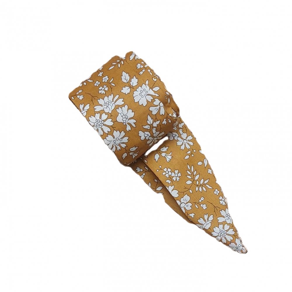Ceinture tissu/foulard/headband accessoire mariage capel moutarde--2227262309506