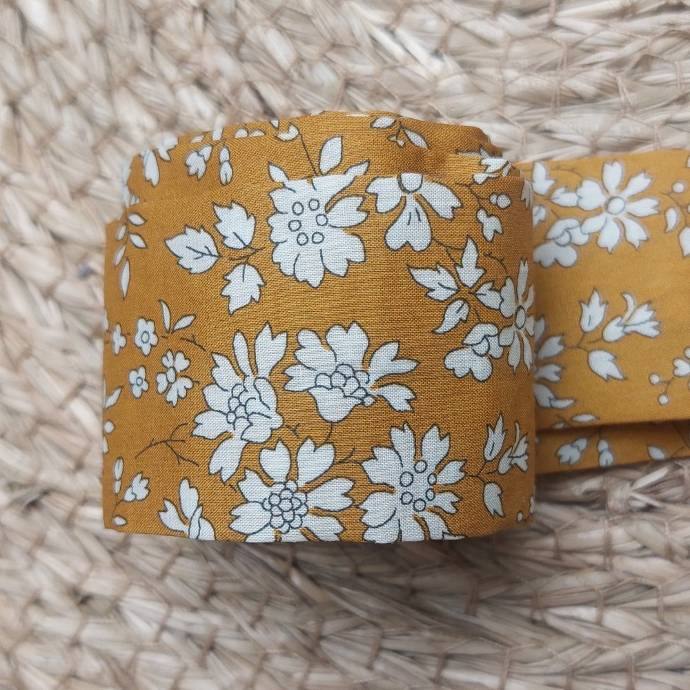 Ceinture tissu/foulard/headband accessoire mariage capel moutarde--2227262309506