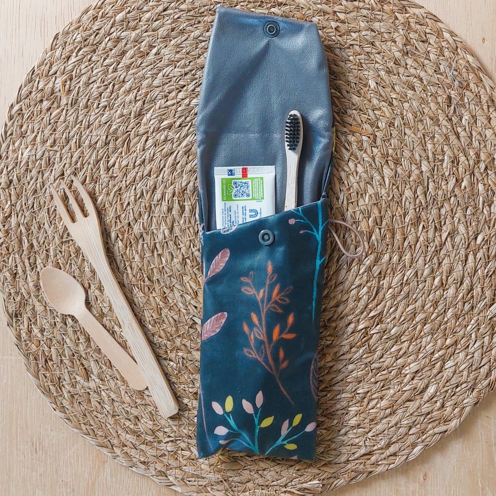 Etui imperméable brosse à dent/dentifrice motif automne--2227403056764