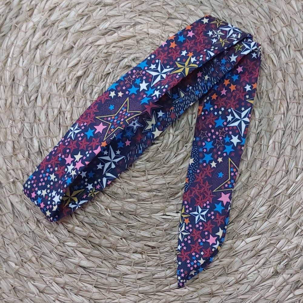 Montre foulard tissu femme bracelet en tissu Liberty adeladja wish bleu--2227080125777