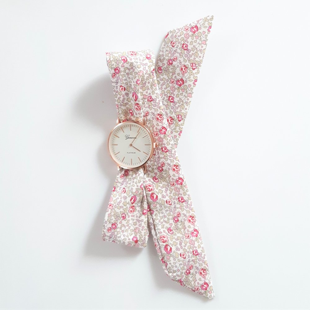 Montre à nouer bracelet Liberty Eloise rose PETIT CADRAN--2226768418934