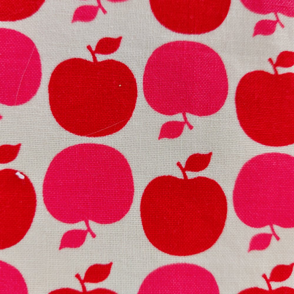 Etui livre vintage pommes rose- pochette tissu vintage pour roman ou tablette tissu pommes - étui livre tablette tissu vintage pommes rouges--2227403305350