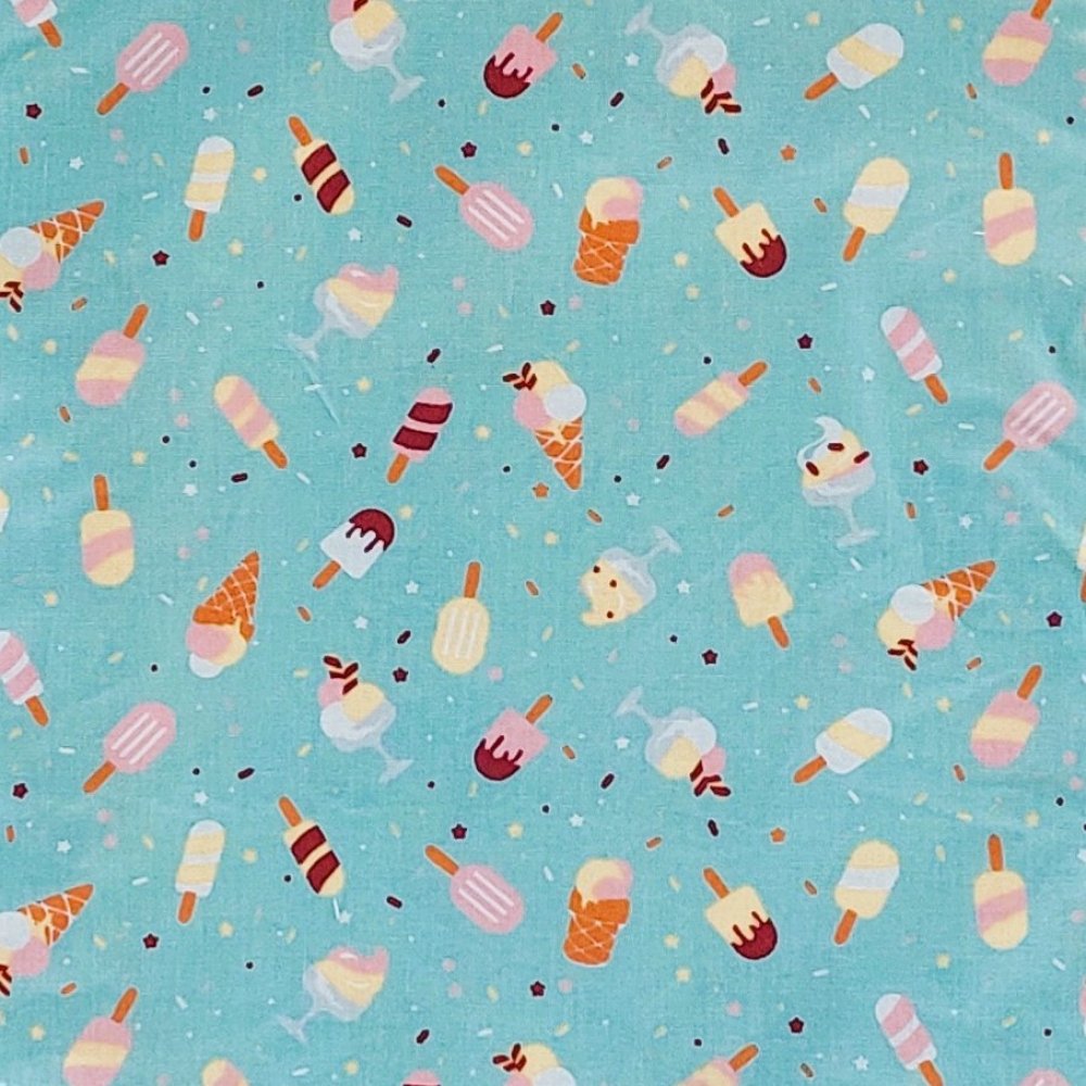 Serviette élastiquée cantine fille oiseaux/glaces--2227361685129
