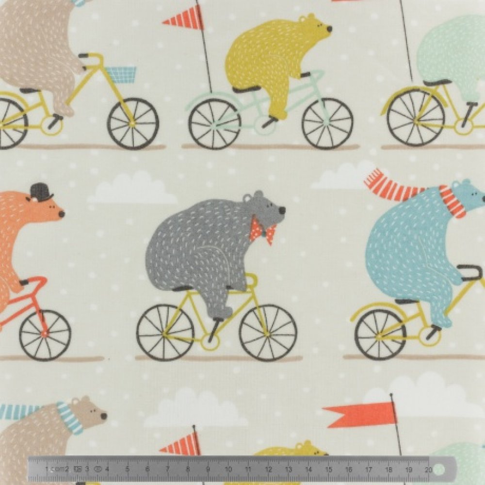 Serviette maternelle élastiquée imperméable + pochette et sa maxi lingette ours/foret--2226594459781