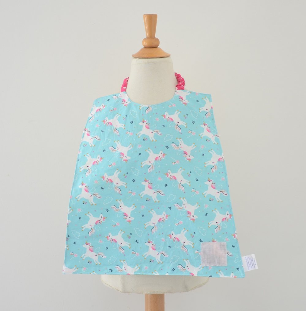 Serviette élastiquée imperméable oiseaux/licornes--2226280606734