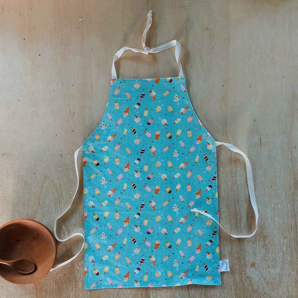 Tablier cuisine enfant Imperméable Réversible fraise/glace --2227391369938