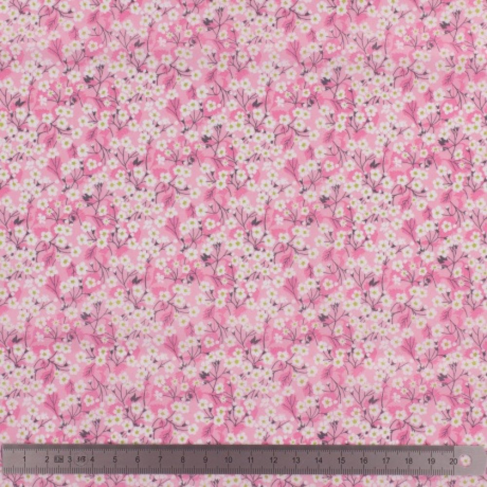 Bandana Bavette Liberty Mitsi valeria rose et éponge blanche--9995346934809