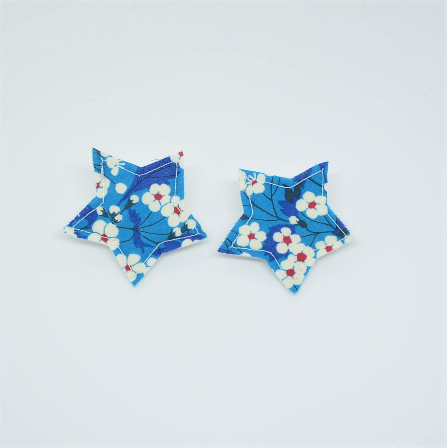 Barrette Etoile petite taille Liberty Mitsi bleu. Lot de 2--9995867940785