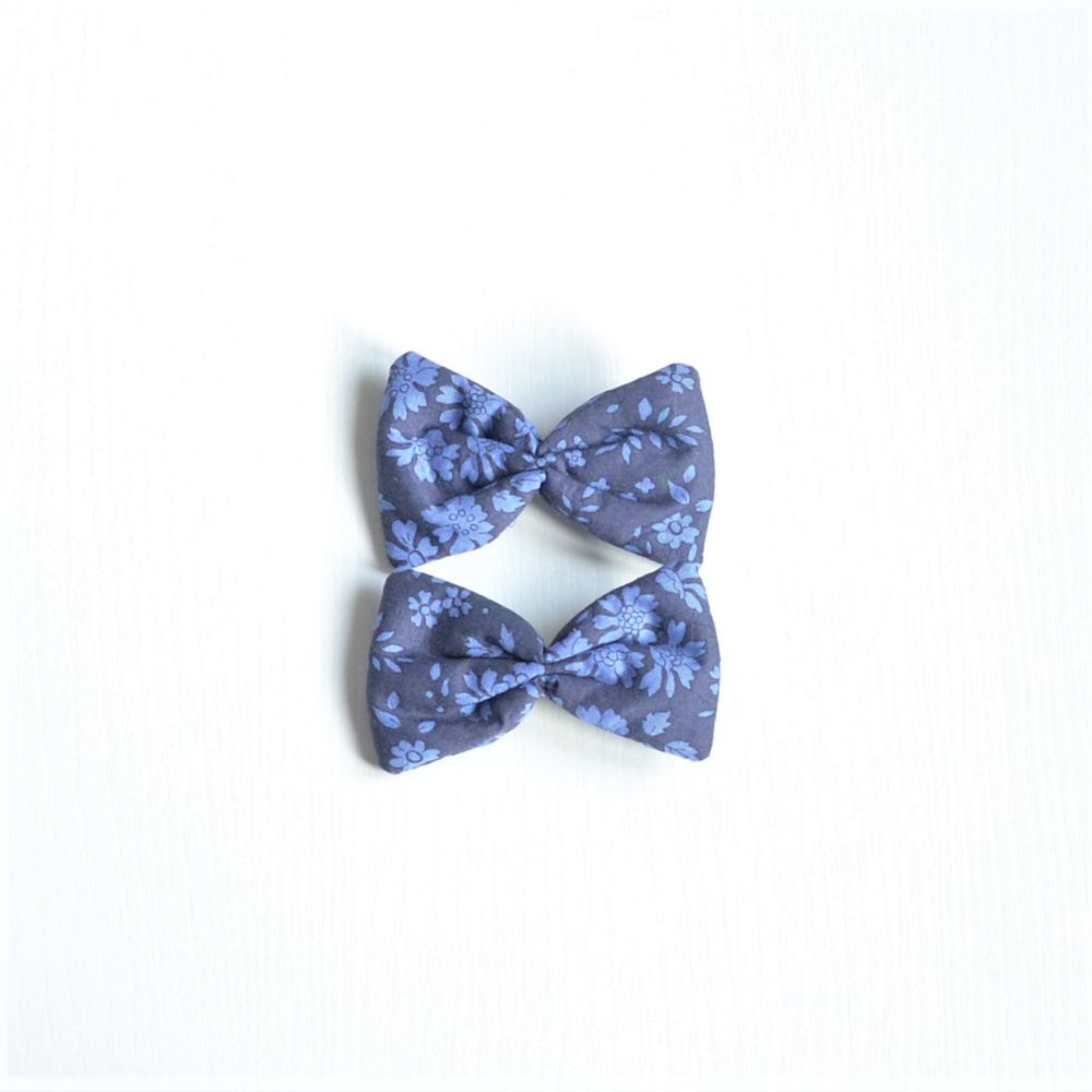 Barrette Liberty Capel bleu nuit petite taille lot de deux--9995351028333