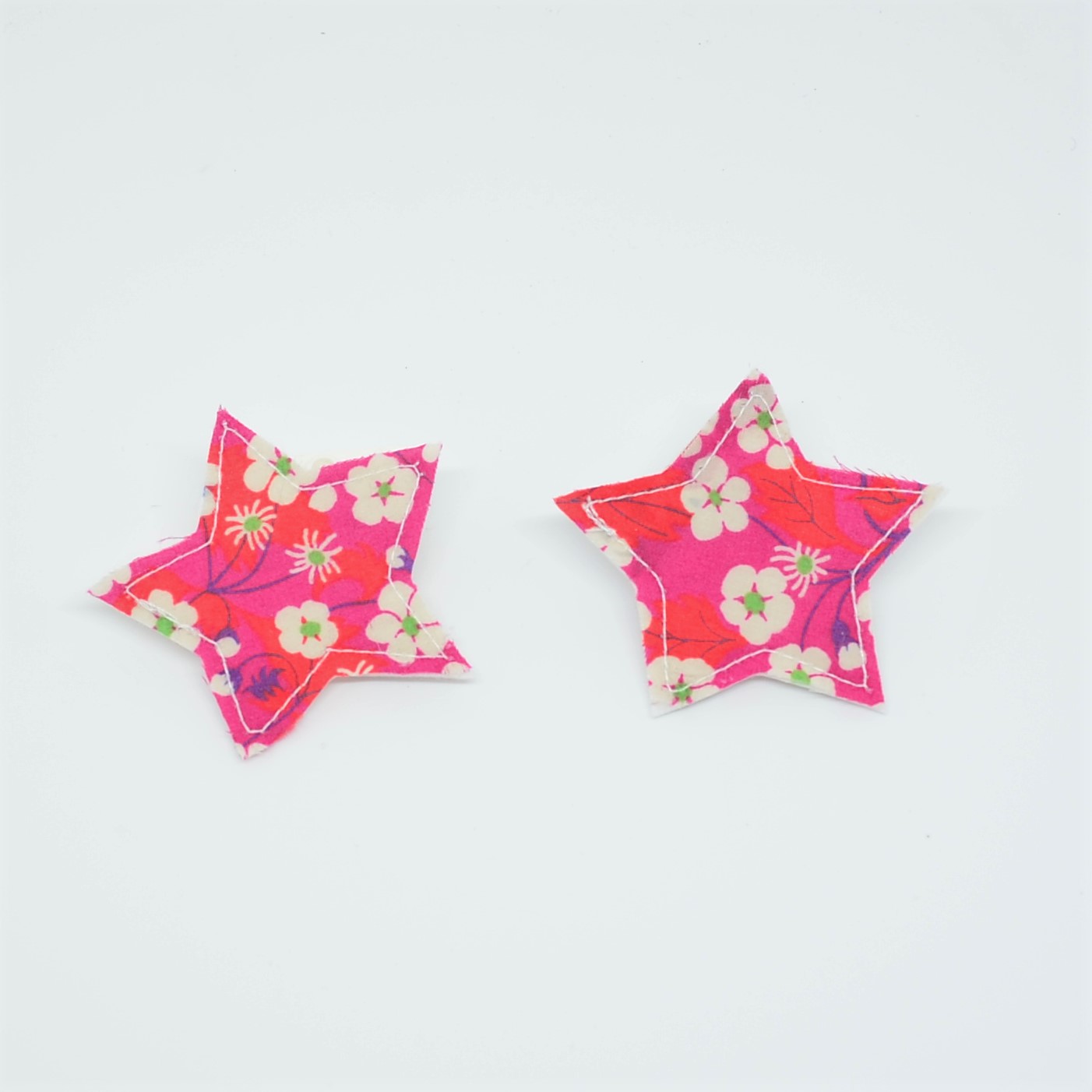 Barrette Etoile petite taille Liberty Mitsi rose. Lot de 2--9995867969847