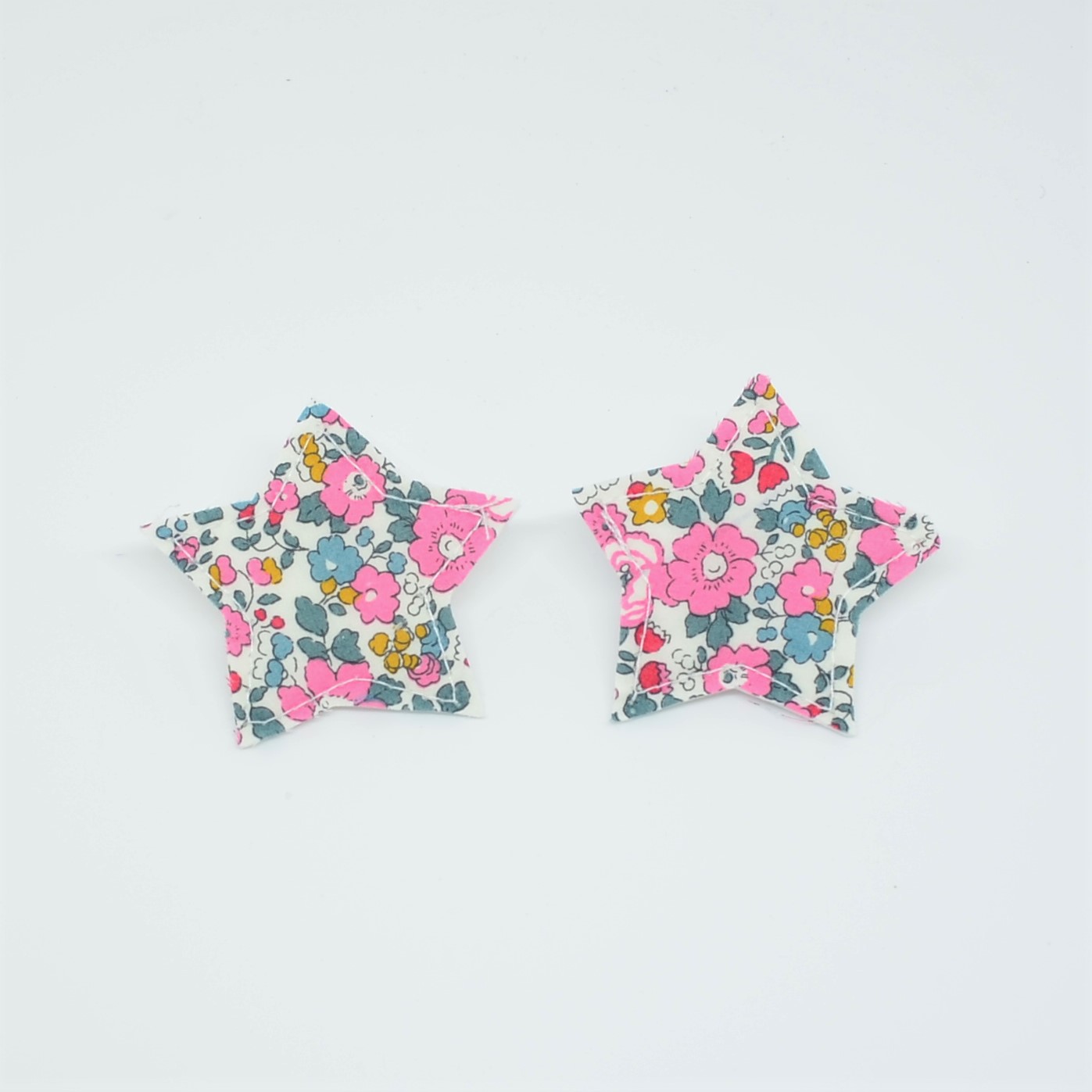 Barrette Etoile petite taille Liberty Betsy ann rose. Lot de 2--9995867970461