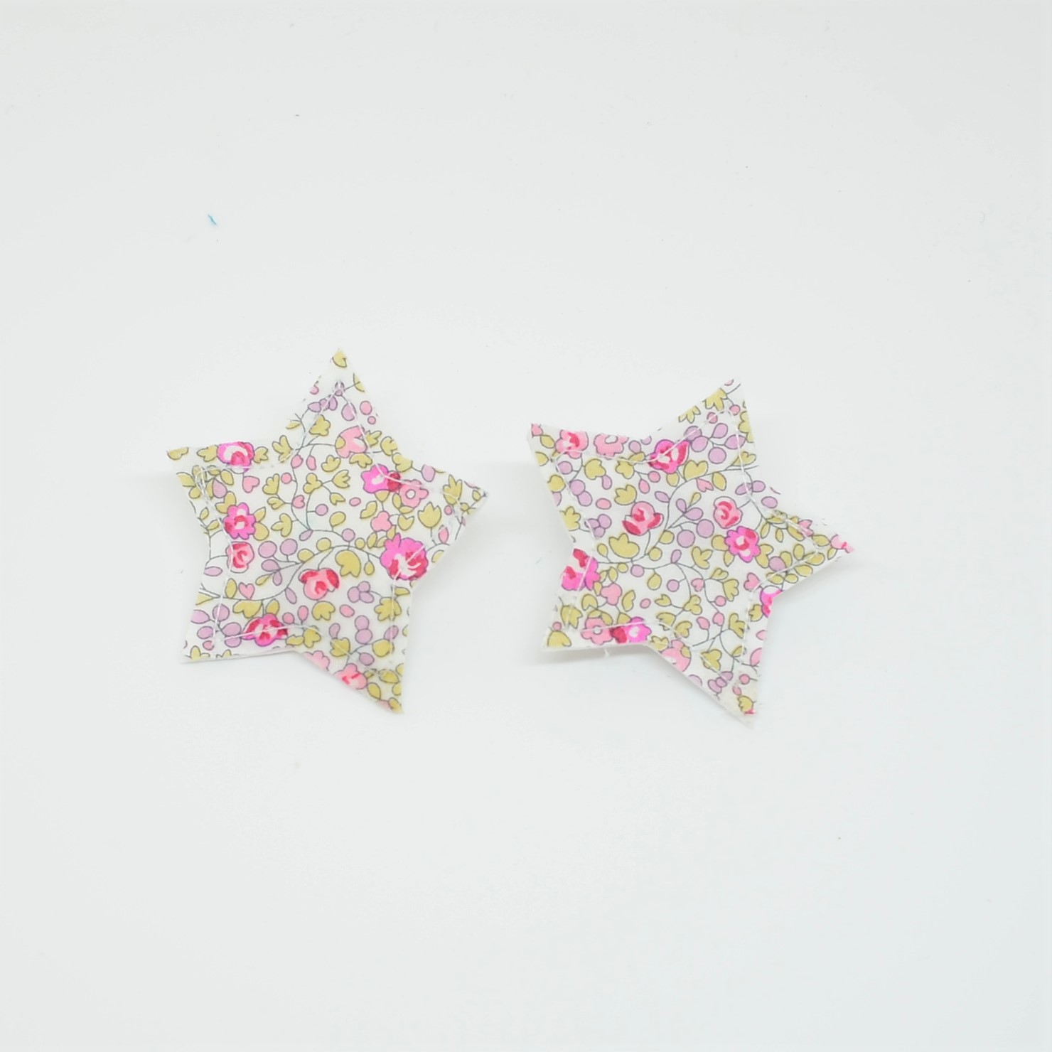 Barrette Etoile petite taille Liberty Eloise rose . Lot de 2--9995867965115