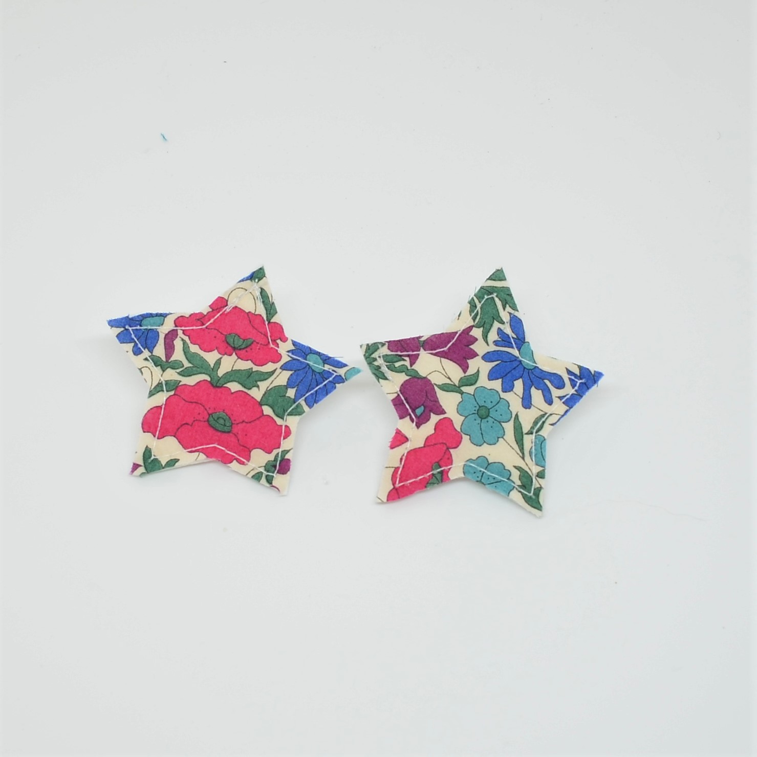 Barrette Etoile petite taille Liberty Poppy and daisy canard . Lot de 2--9995867964118