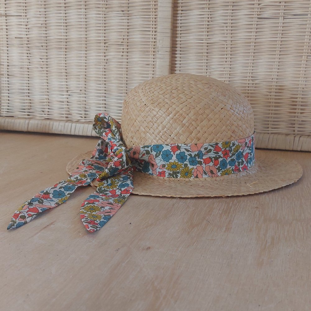 Ceinture tissu fleurs femme liberty Poppy and daisy rose--2227180280505