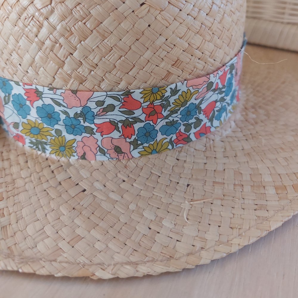 Ceinture tissu fleurs femme liberty Poppy and daisy rose--2227180280505