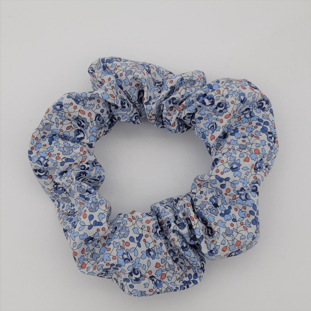 Chouchou cheveux scrunchie Liberty Eloise bleu--2226171897180