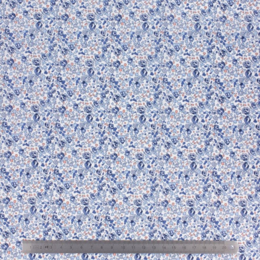 Chouchou cheveux scrunchie Liberty Eloise bleu--2226171897180