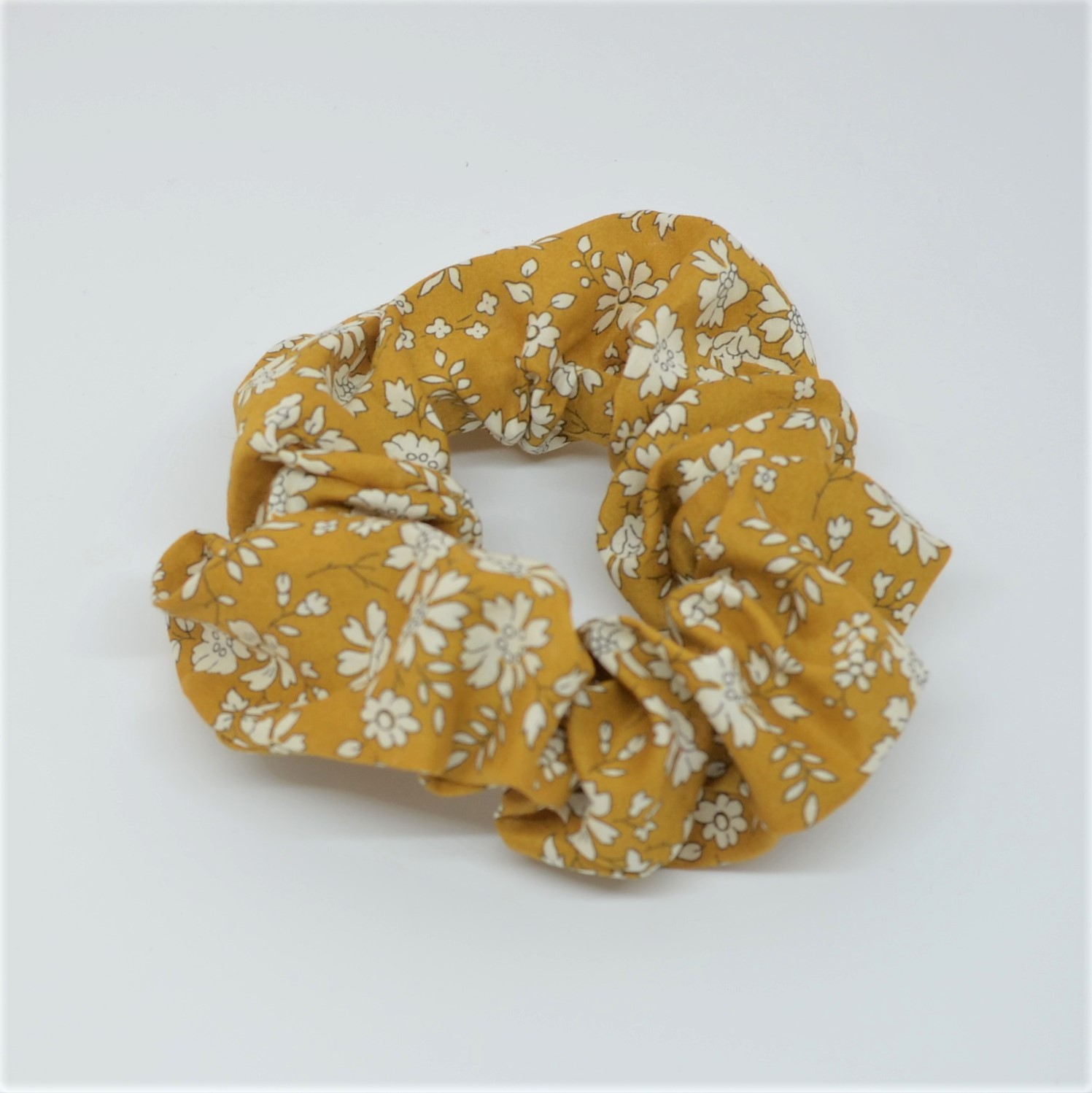 Chouchou cheveux scrunchie liberty Capel moutarde--9996013119628