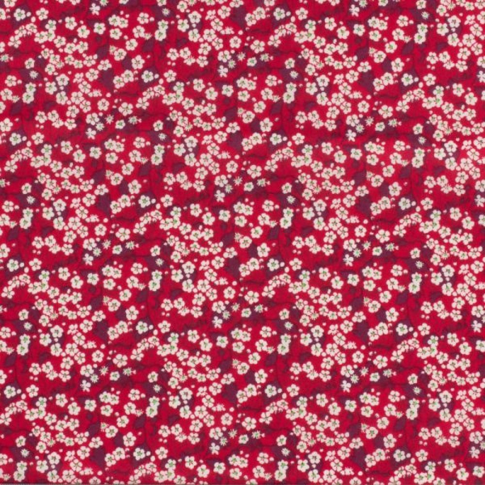 Chouchou cheveux scrunchie liberty Mitsi valeria rouge--9996010520625