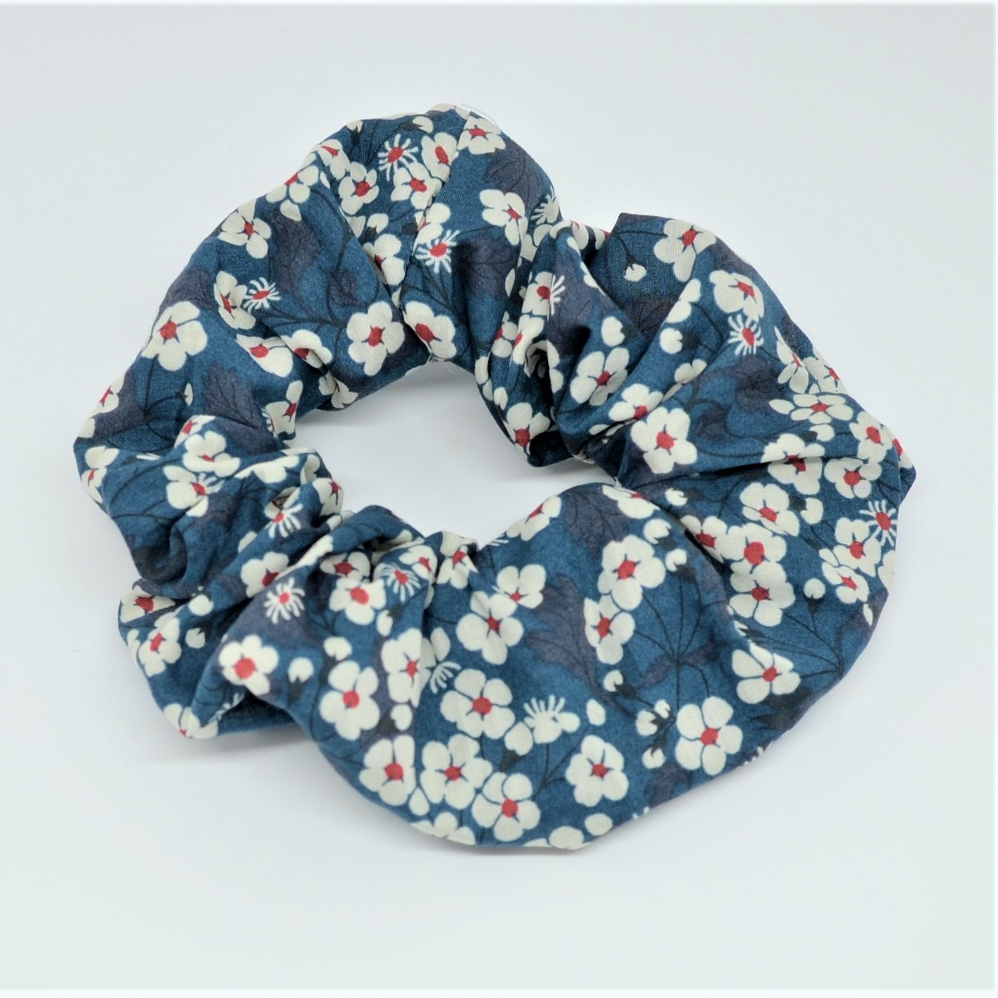 Chouchou cheveux scrunchie liberty Mitsi bleu--9996010515348