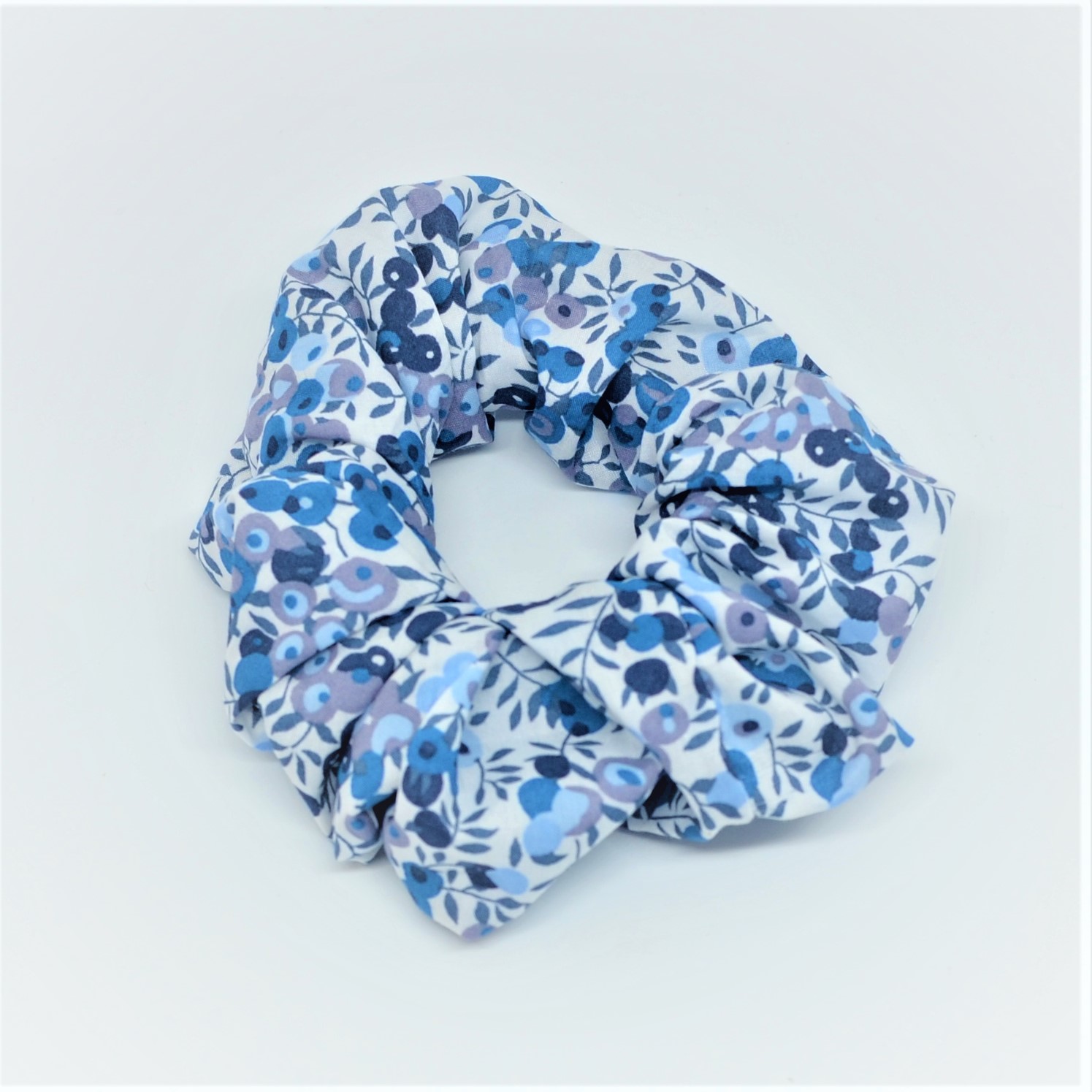 Chouchou cheveux scrunchie liberty Wiltshire bleu--9996010513405