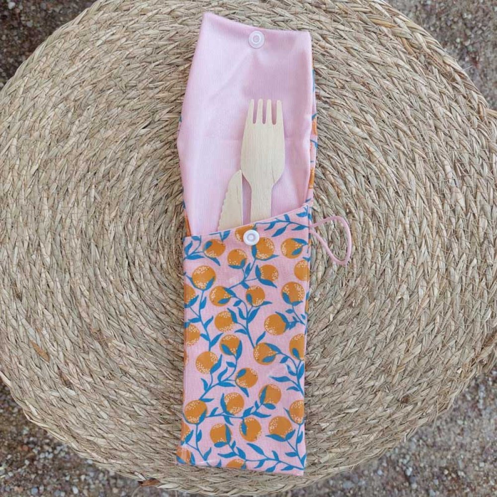 Etui impermeable motif petits fruits, pochette brosse à dent/dentifrice et sa pochette savon motif oranges--2227216521466
