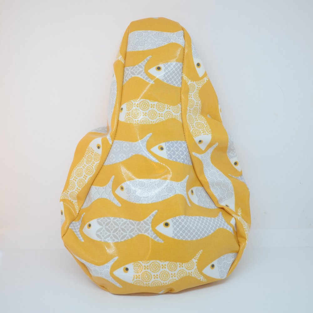 Housse pour selle de vélo, imperméable en tissu enduit moutarde poissons  Petite fouine - Créations textiles pour les enfants, les adultes et la  décoration