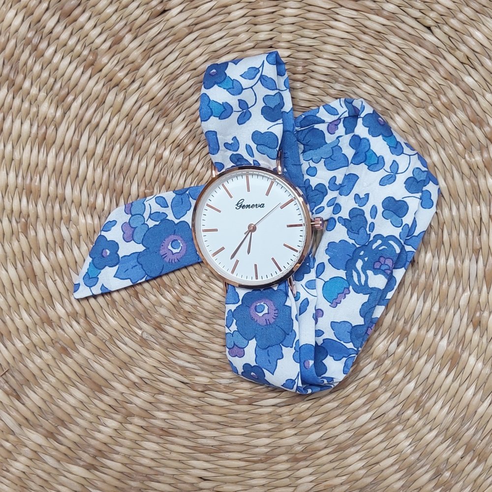 Montre bleu pour femme foulard bracelet Liberty Betsy lavande--2226195031577