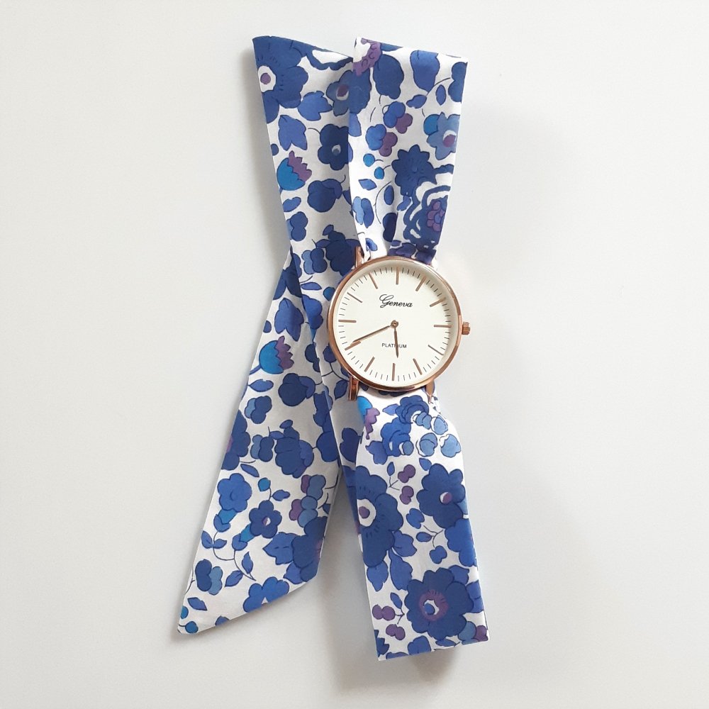 Montre bleu pour femme foulard bracelet Liberty Betsy lavande--2226195031577