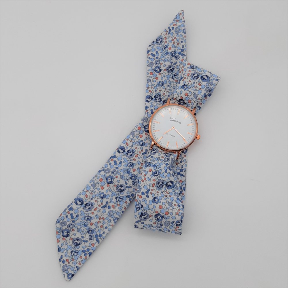 Montre à nouer bracelet Liberty Eloise bleu--2226169629045