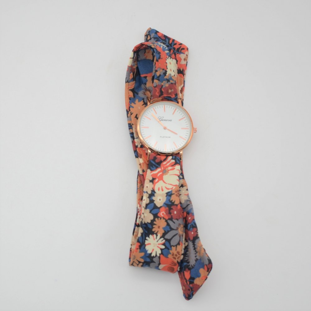 Montre femme foulard à nouer bracelet tissu Liberty Thorpe automne--2226518108856