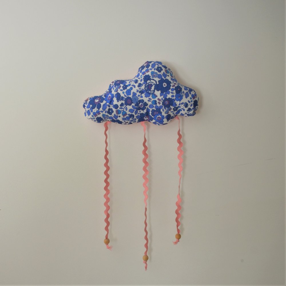 Nuage décoration/accroche barrette Liberty Betsy lavande--9995450785007