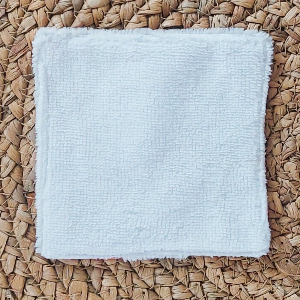 Pochette vichy rose avec 7 lingettes éponge BIO toute douce--2227444733440