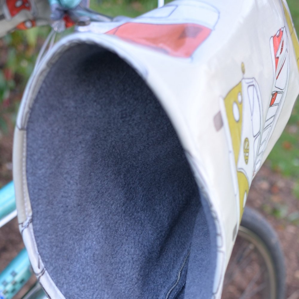 Protege mains guidon vélo impermeable enduit combi et doublé polaire grise COMMANDE--9996044204799
