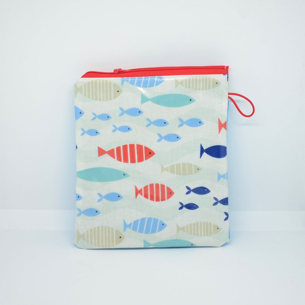 Trousse pour transporter ses lingettes propres et utilisées, enduit poissons--9995747572556