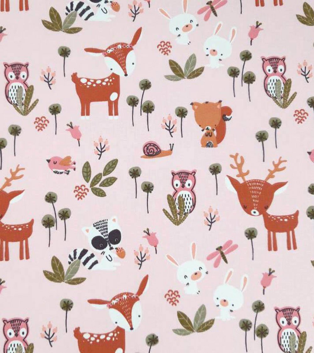 Serviette maternellet élastiquée imperméable lama/biches--9995601871948