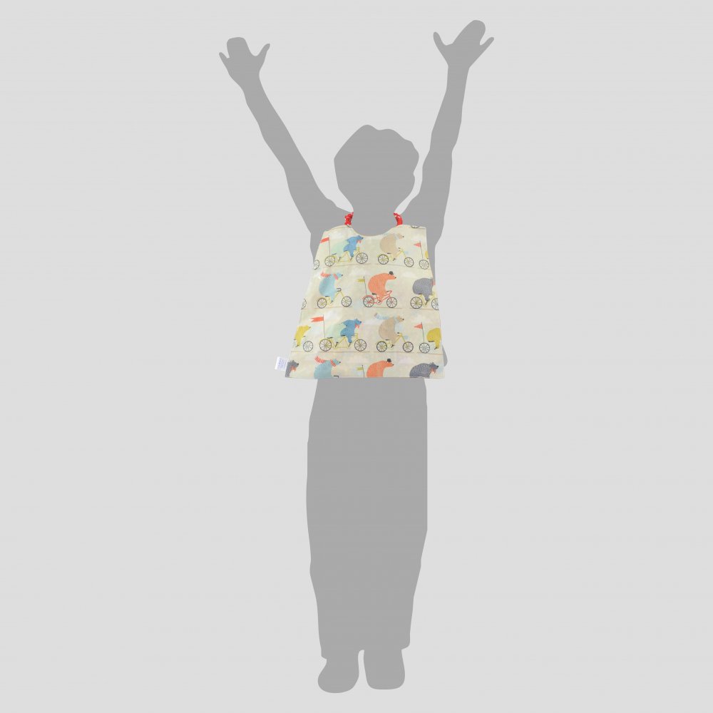 Serviette maternelle élastiquée imperméable + pochette et sa maxi lingette ours/foret--2226594459781