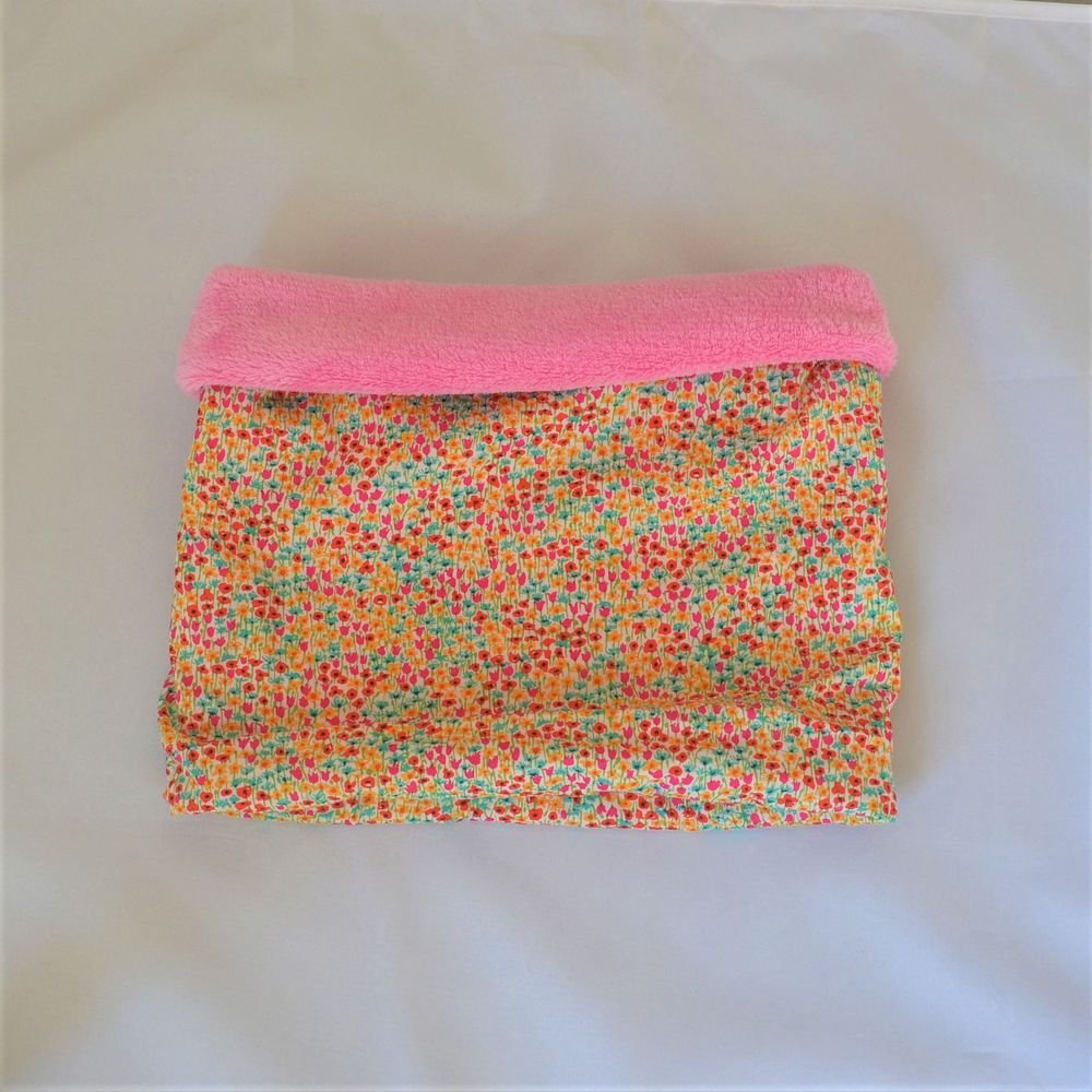 Snood tour de cou Liberty of London Loveday rose et doudou rose--9995374216601