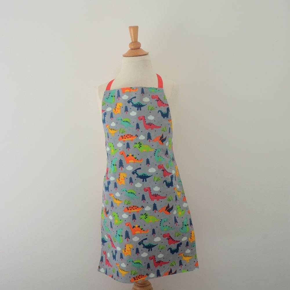 Tablier Imperméable Réversible dinosaure 3/8 ans--9995346042634