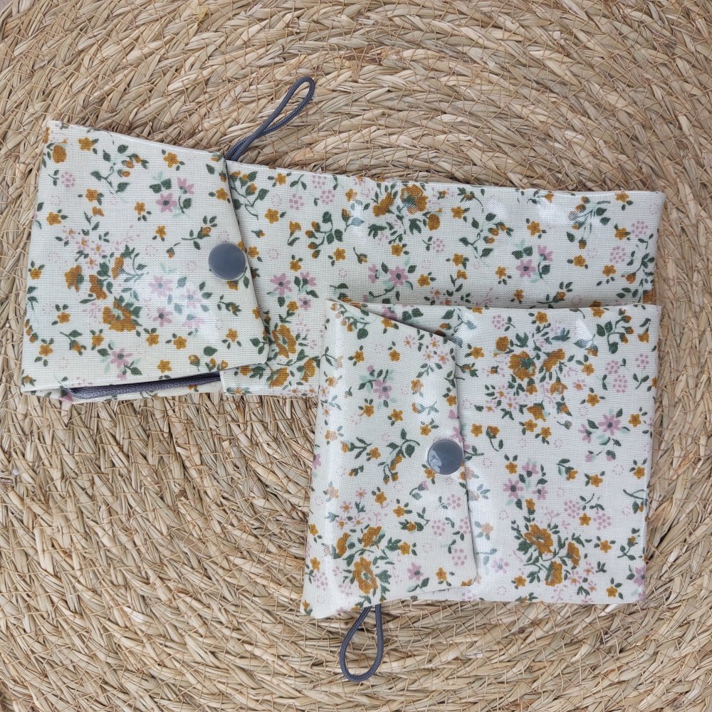Trousse brosse à dent/dentifrice avec sa pochette savon motif fleurs Bridgerton--2227216490953