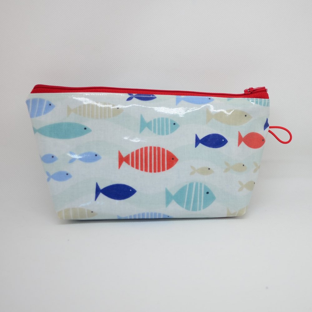 Trousse maxi imperméable, motif poissons--9995655873479