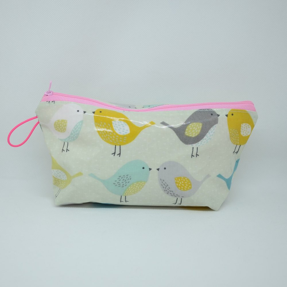 Trousse scolaire oiseaux école ou trousse de toilette, grande taille, motif oiseaux--9995655867423
