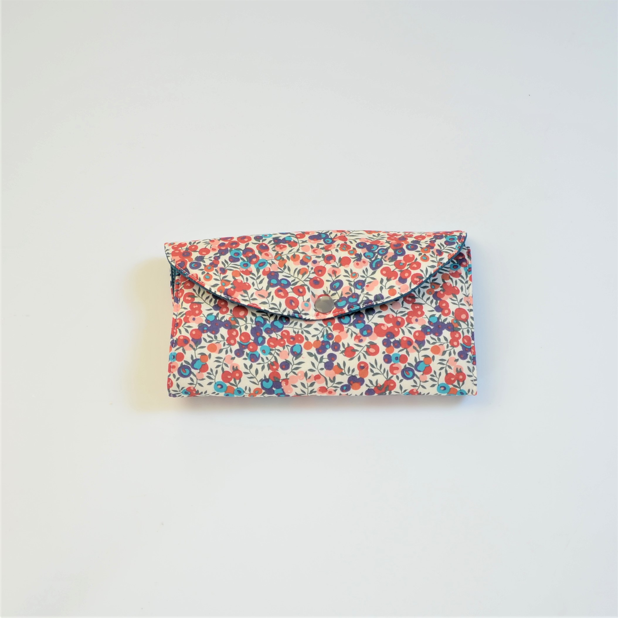 Trousse nomade rangement pour bijoux Liberty Wiltshire rouge et bleu--9995971558913