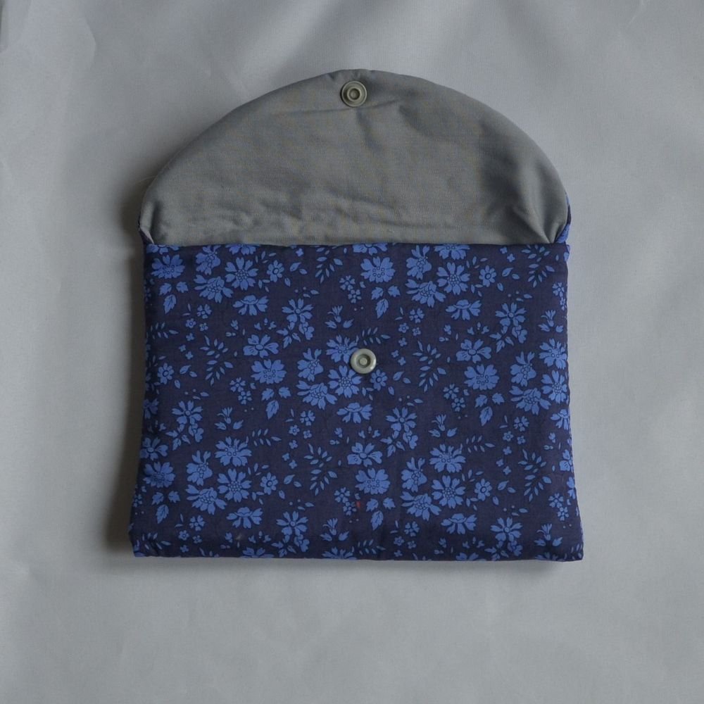 Trousse plate doublée Liberty Capel bleu nuit--9995403839290