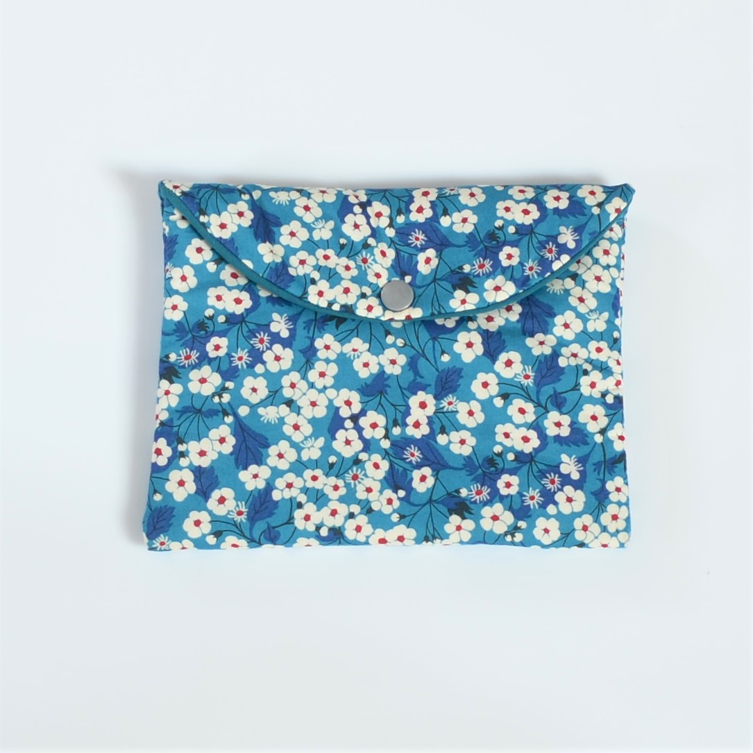 Trousse plate doublée Liberty Mitsi Deep blue--9995655534035