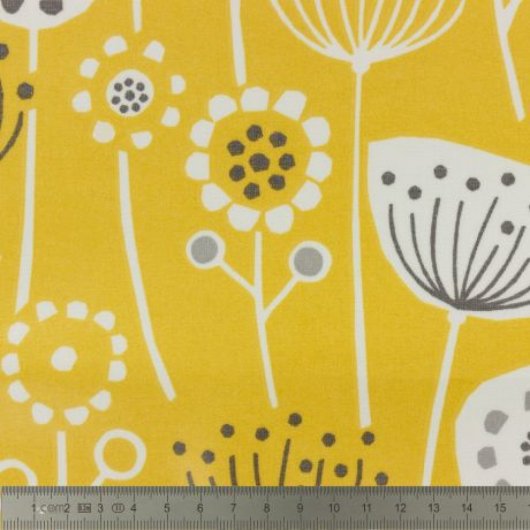 Housse selle vélo, imperméable en tissu jaune à motif fleurs