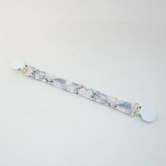 Attache doudou Liberty Mitsi gris