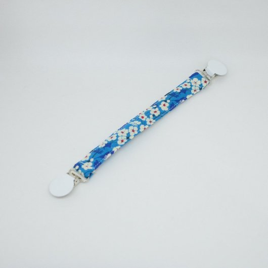Attache doudou Liberty Mitsi bleu