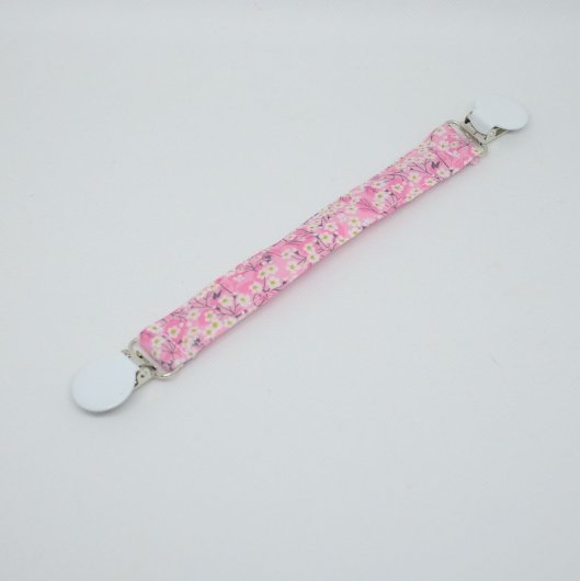 Attache doudou Liberty Mitsi valéria rose